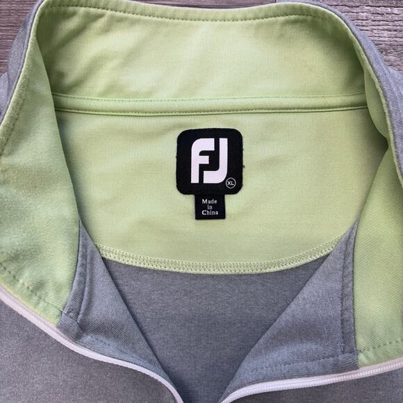 FJ Footjoy Battle of Ohio Cup MLB Light Gray Mint Green Mens XL 1/2 Zip Pullover - Picture 4 of 9